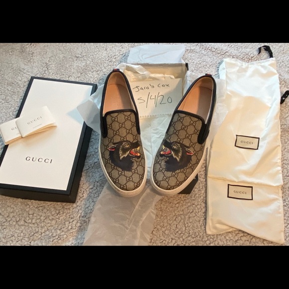 Gucci Other - Gucci Wolf Slip Ons